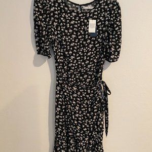 Abercrombie Puff sleeve wrap front mini dress